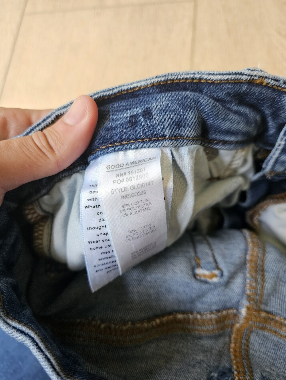 $140 Good American Good Legs Ripped High Waist Cigarette Jeans 12 / 31 - Picture 8 of 9